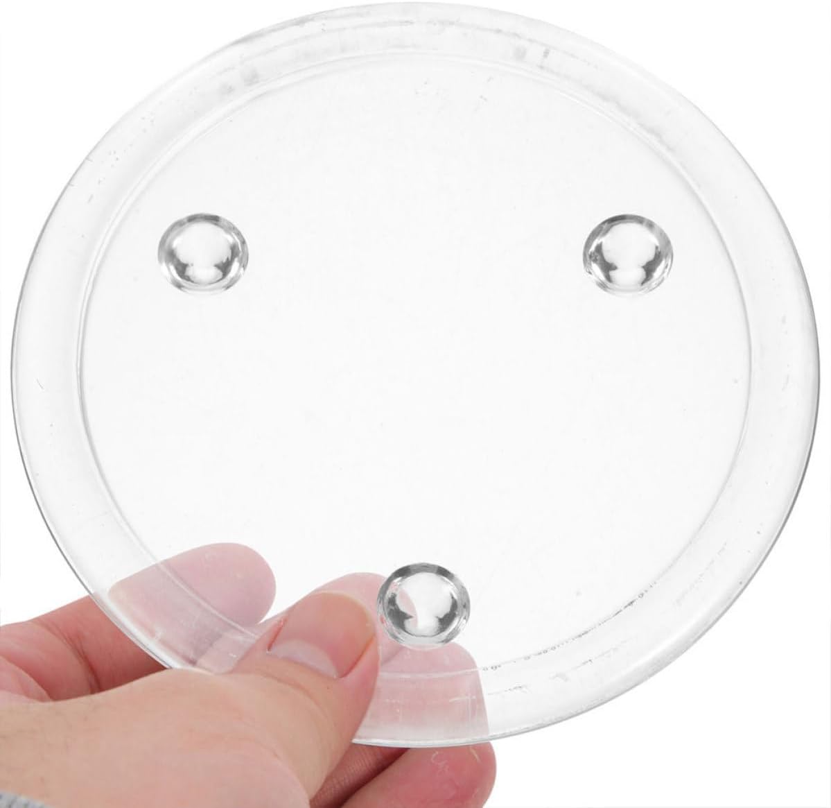 CHILDWEET Glass Candle Holder Plates Candle Tray Set 3.93x3.93 Inches 6pcs Sturdy and Versatile Use for Party and Commercial Events