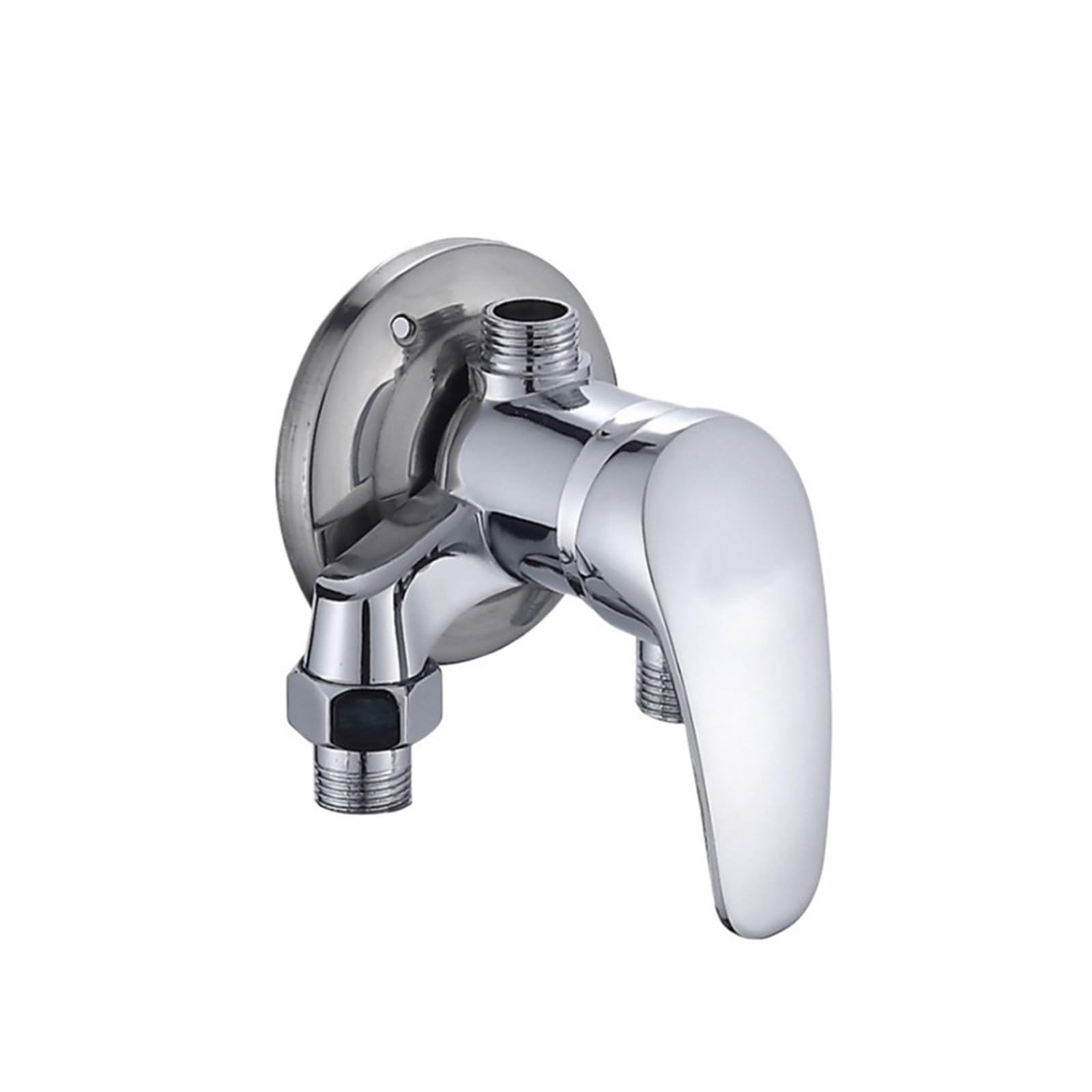Robinet de douche chaud et froid mural au design triangulaire et finitions haut de gamme