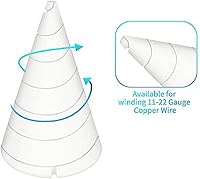 Vista 7 de Plantilla de bobina de bobina de 2 piezas para jardinería electrocultural, plantilla de antena de alambre de cobre, plantilla de bobinado de alambre