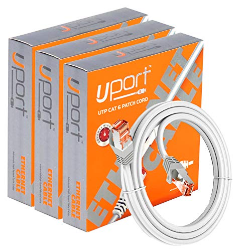 Image of Storite Uport 1.5 Meter Premium Series Cat 6 Ethernet High Speed Gigabit Internet Network RJ45 LAN Patch Cable (Grey) -3 Pack