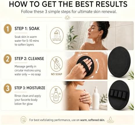Vivanchor Exfoliating Glove Body Scrubber, No-Pain Dead Skin Remover Pad (2Pcs - 5