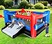 WELLFUNTIME Inflatable Bounce House with Slide, 15.3ft x 14.7ft, Jumping Castle with Blower, Dartboard, Dual Basketball Hoop, Dual Kicking Boards, Jumping Area for 6 Kids