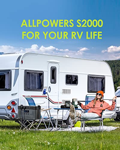 [Upgraded Version] Allpowers S2000 Portable Power Station 2000W (Peak 4000W) Mppt Solar Generator 1500Wh Backup Battery With 4 Ac Outlets For Outdoor Camping Rv Emergency Off-Grid #TOP1