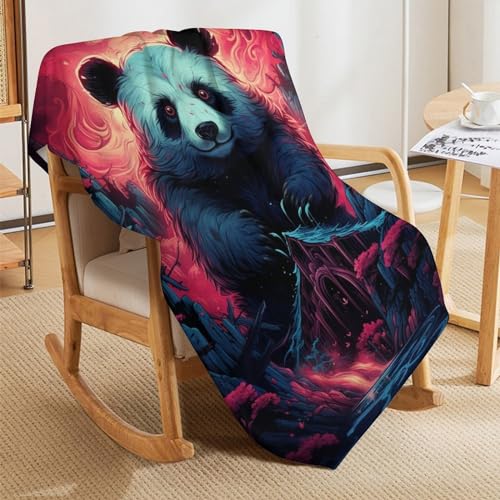 Manta de franela de Panda que abraza con suavidad el sofá de tu hogar 5