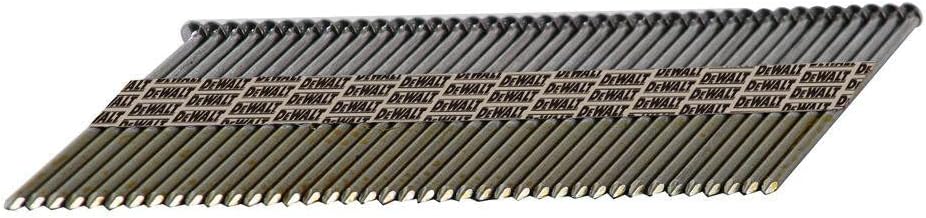DEWALT Framing Nails, Paper Tape, 30-Degree, Smooth Shank, Galvanized, Off-Set Round Head, 3-Inch x .120-Inch, 2000-Pack (DPT-10D120GFH)