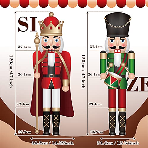 2 Pcs Christmas Nutcracker Yard Signs Large Nutcracker Christmas Decor Christmas Yard Stakes Christmas Nutcracker Soldiers Lawn Decorations Decorative Garden Stakes For Xmas Party Patio Home Pathway #TOP2