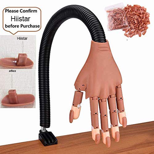 Hiistar Nail Trainning Practice Handnail Display Manicure Supply Flexible Movable False Fake Hands For Nail Manicure-Best Manicure Diy Print Practice Tool #TOP1