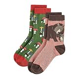 Living Crafts Socken, 2er-Pack 27-30, red/green