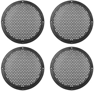 X AUTOHAUX 4pcs 6" Car Plastic Audio Speaker Cover Mesh Grill Guard Black