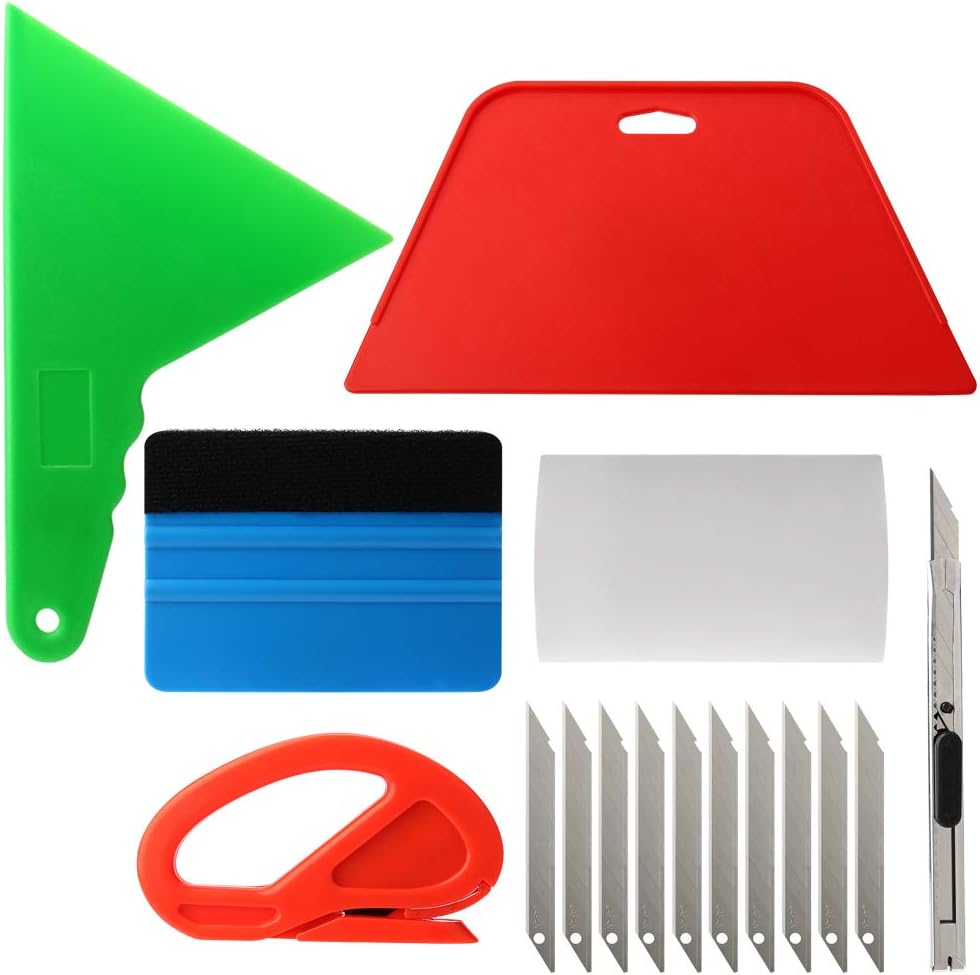 Wallpaper Smoothing Tool Kit for Adhesive Contact Paper Application, Window Film Craft Vinyl Wallpaper, Car Wrapping, Vehicle Glass Protective Film Wrapping Tint Vinyl Installing