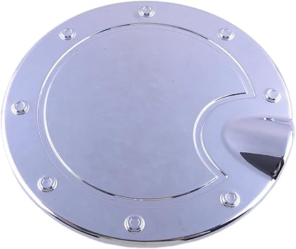 Fuel Door Gas Cap, Fuel Tank Gas Door Cap Cover Chrome Style Fit Compatible For Dodge Ram 1500 2500 3500 2009 2010 2011 2012 2013 2014 2015 2016 2017 2018 ABS