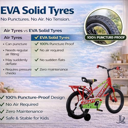 Image of longrun 16 Inch Cycle for Kid | Bicycle for Kids with Training Wheels | Just Plug and Play | Easy 4 Steps Installation, 95% Fitted | Kids Cycle for 4 to 7 Years Boys and Girls