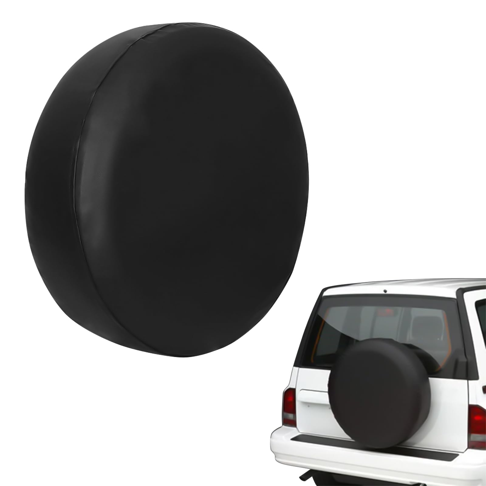 Amazon | UQWU 車用スペアタイヤカバー、15インチ PVC レザーホイール