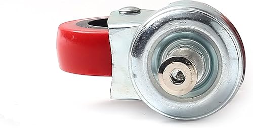 Miniatura 4 de Online Best Service Paquete de 6 ruedas giratorias de perfil bajo de 2 pulgadas para montaje de poste de taburete de carrito de servicio de