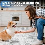 Capslpad antypoślizgowa mata pod krzesło na twardą podłogę, chroniąca podłogę abstrakcyjna podkładka pod krzesło biurowe pod biurko do twardych podłóg biuro (szary, 90x120cm)