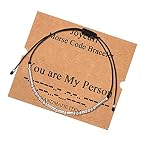 Mother's Day Unique Gifts You are My Person Morse Code Bracelets for Mother Women Valentine's Day Gi