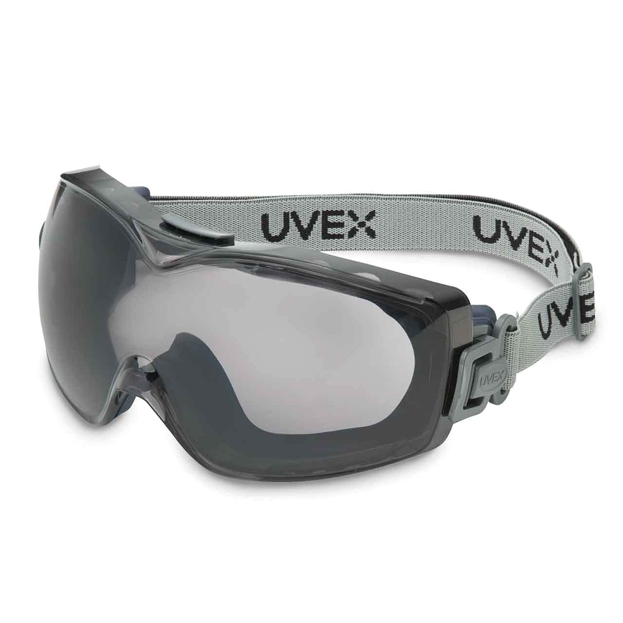 Honeywell Uvex Stealth OTG Safety Goggles (S3971HS) — Gray HydroShield, Neoprene Headband