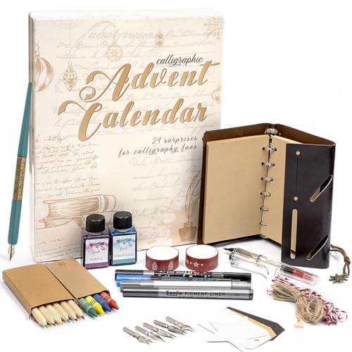 KKSJK Calendrier de l'Avent Papeterie, 24 Pièces Noël Calendrier de