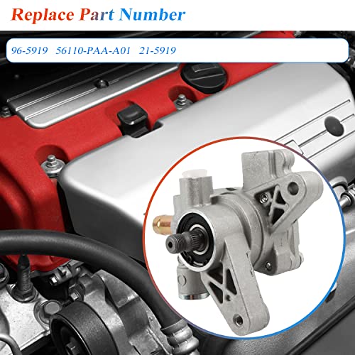 Daysyore Power Steering Pump 21-5919 Fits for HONDA ACCORD 1998-2002 2.3L Power Assist Pump, Replace OE# 96-5919 56110-PAA-A01