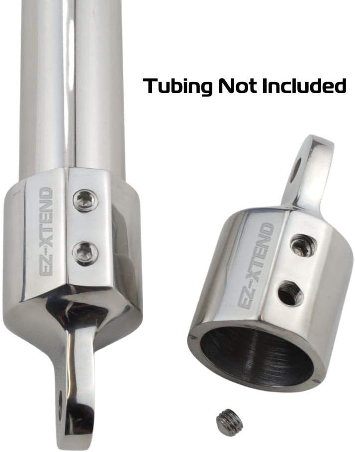 EZ-Xtend Bimini Top Hardware Bimini Top Eye End Top Cap Fitting Marine 316 SS. HD Double Set Screws to Secure Bimini Support Poles. Double Holding Power Bimini Top Parts.