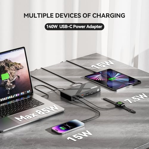 Minisopuru Thunderbolt 4 Dock - Thunderbolt 4 Hub Dual Monitor with 8K/4K Displays, 85W Charging, Thunderbolt Certified, Thunderbolt Dock for Windows and M4/Pro/Max（HDMI2.1, 3xUSB, 2.5GbE, SD/TF4.0 by minisopuru - Image 4