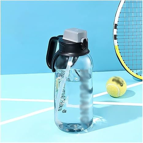 Amazon 水筒 漏れ防止 ストローハンドルのスポーツボトルの水のボトルランニングアスレチックの抜粋ハイキングのハイキングのための大きな水のボトル ボトル Capacity 1700ml Color Black 水筒 マグボトル オンライン通販