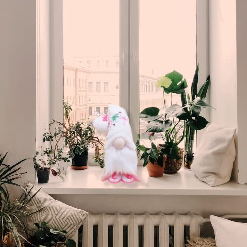 Awisbi Flamingo Décor Summer Gnome Plush, Flamingo Gift With Cotton Hat & Pink Shoe Nodic Plush Handmade Tiered Tray For Home, Kitchen Ornaments Clearance Dwarf Swedish Elf Gift For Christmas Holiday #TOP6