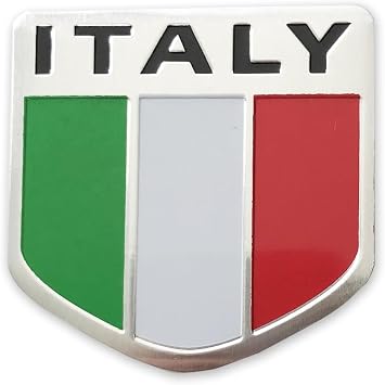 Italian Flag Sticker Italy Flags Car Stickers Aluminium Car Auto Decals for Trucks Motorcycle Car Italian Flag Emblem Decal Badge International Flags Country Flags 1.97" Italian