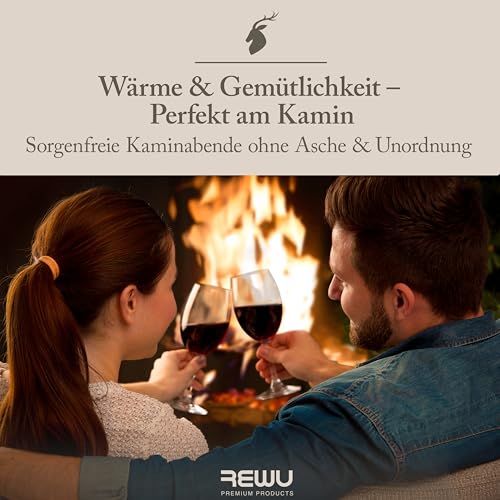 ReWu Stahleimer Ascheeimer Mehrzweckeimer oval mit Deckel für heiße Glut und Asche - Größe 15 l - Kohleeimer Kamineimer in matt schwarz