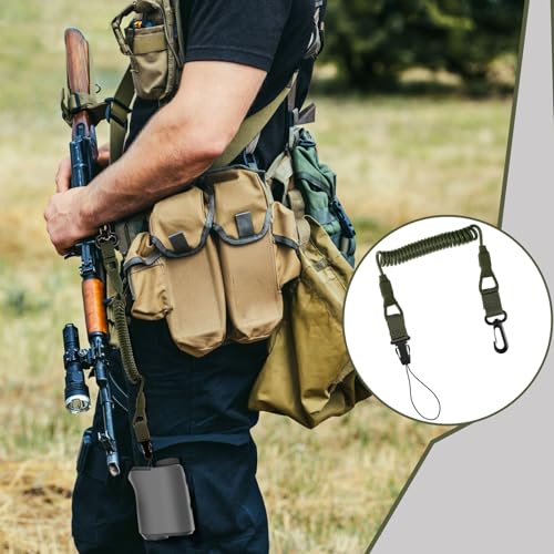 image for Zonon 2 Pcs Rangefinder Tether Elastic Coiled Safety Strap Retractable