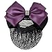 Uxcell Glitter Rhinestone Accent Bow Barrette, Purple Black, 0.05 Pound