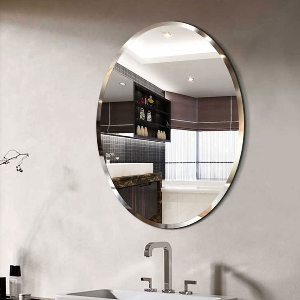 Amazon.co.jp: HXSM 楕円形の浴室鏡 おしゃれ 化粧鏡 ウォールミラー