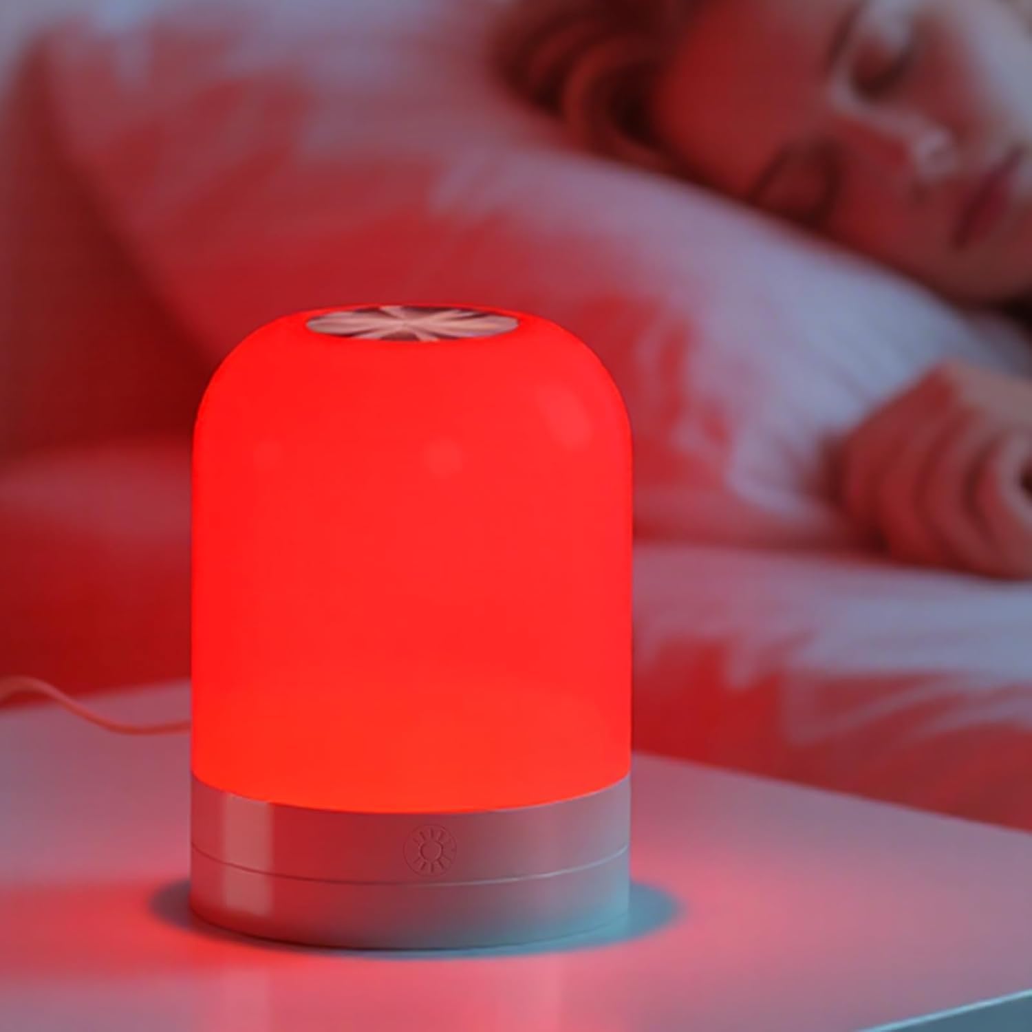 Amber & Red Sleep Aid Night Light Dimmable 2-in-1, Blue Light Blocking, 670nm, Rechargeable Night Lamp for Relaxation, Meditation, Yoga, Bedroom,Travel