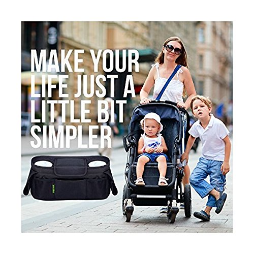 Stroller Organizer Bag & Cup Holder, Universal Fit