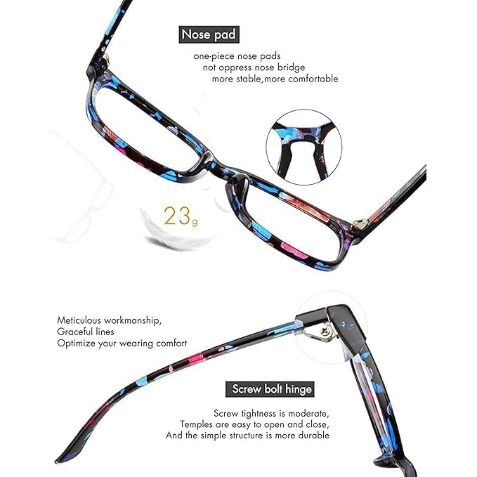 Image of CREEK Blue Light Blocking Glasses Gaming Filter Square Eyeglasses for Eye Protection Men Women, Computer /Tablet /Laptop /Mobile /TV, Anti-blue & Anti eyestrain with Testing Kit