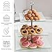 Home Dess Chef Buddy Three Tier Square Glass Buffet and Dessert Stand, 1 Pack, Clear