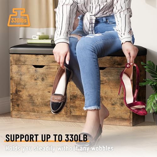 40-Shoe-Storage-Bench-with-2-Flip-Drawers-Padded-Seat-Cushion-Shoe-Cabinet-with-Lift-Top-Storage-Box-Shoe-Bench-Shoe-Organizer-for-Entryway-Hallway-Living-Room-Vintage-Brown