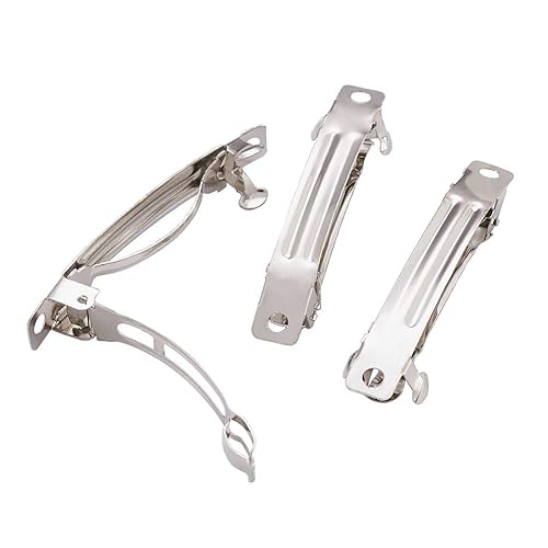 Miniatura 10 de 100 pinzas de hierro en blanco con pasador francés, 4 tamaños, 3951593.071 in de largo, platino para hacer accesorios para el cabello