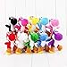 Laimi. 10 pz/Set 13 cm Super Mario Bros Yoshi Dragon Drogon Morbido Peluche Bambola Giocattolo, 10 Colori Pendenti con Portachiavi farciti Pendenti Cinghie per Telefono (Color : Default)