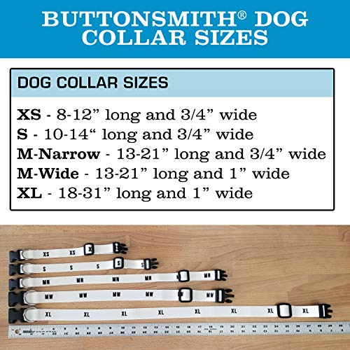 Buttonsmith Rainbow Dots Dog Collar - Made In The Usa - Fadeproof Permanently Bonded Printing, Military Grade Rustproof Buckle, Choice Of 6 Sizes #TOP2