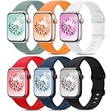 6 Pack Sport Bands Compatible with Apple Watch Band 38mm 40mm 41mm 42mm 44mm 45mm 49mm 46mm,Silicone Waterproof Strap for iWatch Apple Watch Series 11 10 9 Ultra 8 7 6 5 4 3 2 1 SE Women Men