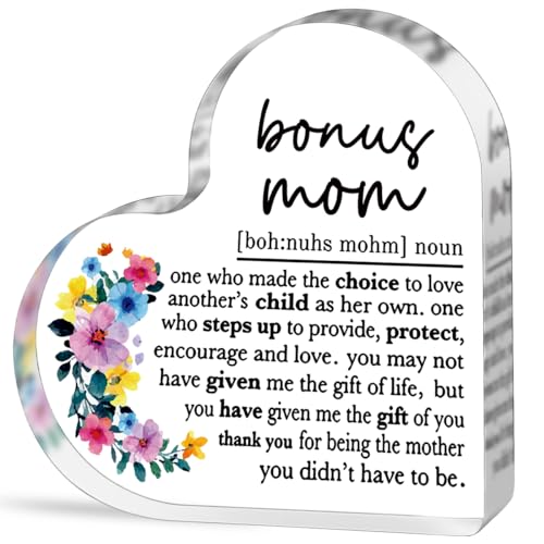 Bonus Mom Gifts for Mom Stepmother Birthday Christmas Gifts for Mother Stepmom Best Ever...