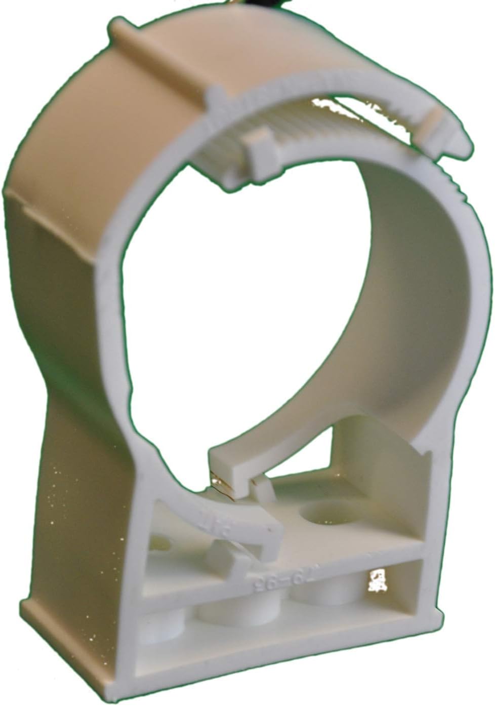 101-115HSPP White 10pack White Surface Mount Polypropylene Pipe Hanger, American Made for 4 inch Pipe, one-Piece Hanger for Pipes, Cable, or Conduit.