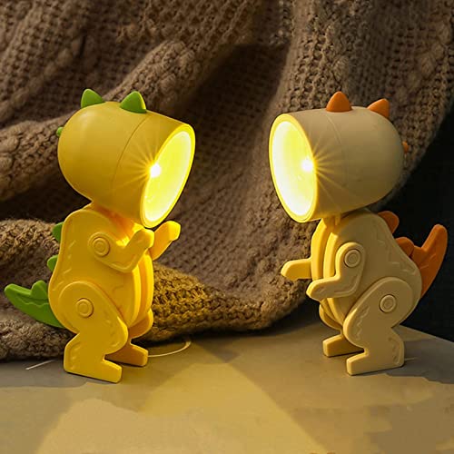 Night Light, Led Night Light Foldable Multi-Purpose Battery Powered Soft Lighting Energy-Saving Decorative Diy Cute Cartoon Dinosaur Desk Lamp Ornament For Home Light Green #TOP5