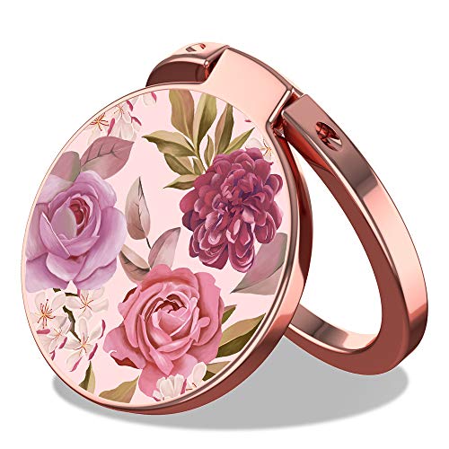 Cell Phone Ring Holder Finger Stand - Mosnovo Blossom Floral Flowers Kickstand For Girls Women, 360° Rotation Metal Ring Grip For Magnetic Car Mount, Compatible With All Smartphone - Rose Gold #TOP11