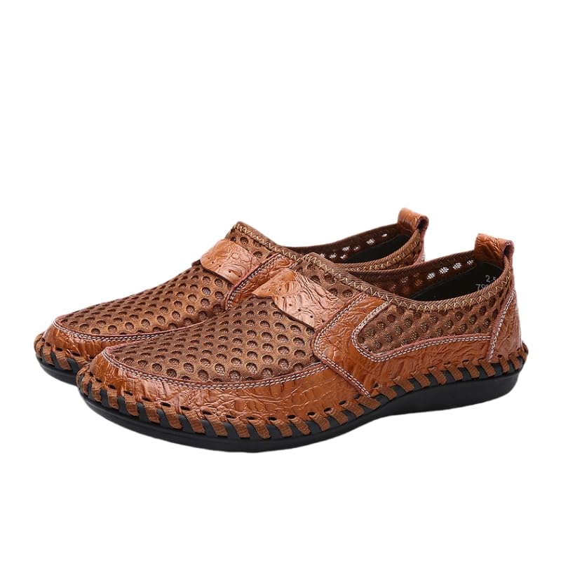 Men's Breathable Mesh Loafers - Non-Slip Slip-On Shoes for Outdoor Walking and Driving in Spring, Summer, and Autumn