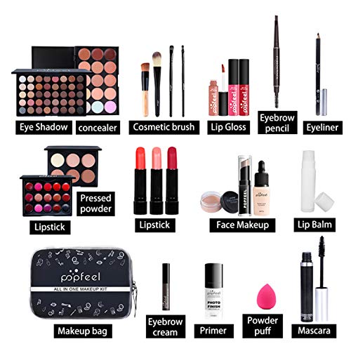Make-up-Set, Lidschatten, Augen, Make-up, Geschenk-Box, Make-up-Koffer, Make-up-Set, Make-up-Palette, Halloween Deko Beauty Adventskalender Frauen, Urlaubsauswahl, 2 – Bild 3