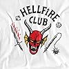 Stranger Things Hellfire Club Ringer Unisex Ringer T Shirt, Black White, XXX-Large #1