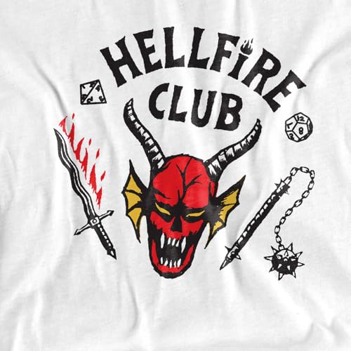 T-Shirt Longue Manche Stranger Things Hellfire Club Blanc Mixte - 2