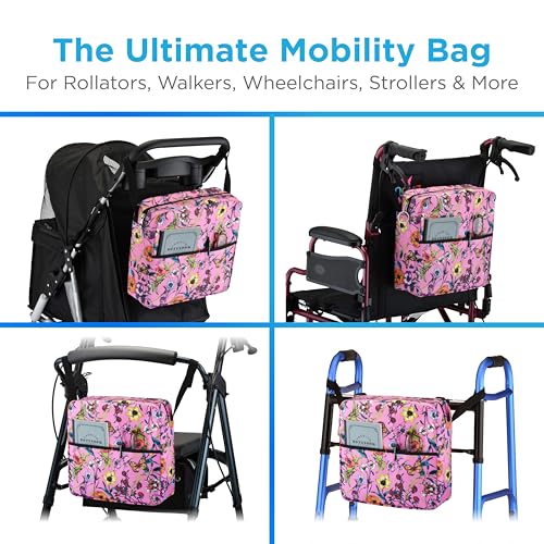 NOVA Universal Walker and Baby Stroller Bag, Transport Chair Bag Enchanted Garden